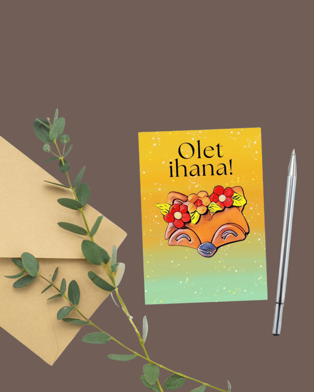 Olet ihana -postikortti